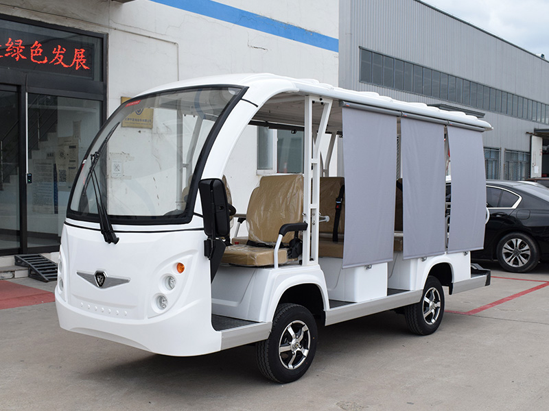 11座电动观光车加遮阳帘