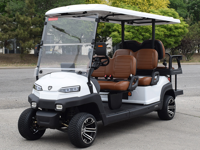 6座高尔夫球车客货两用白色