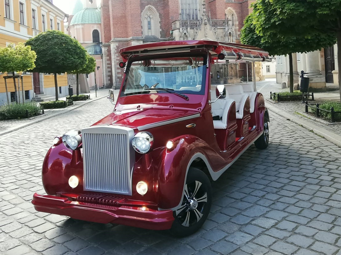 12座电动老爷车酒红色Y12-B