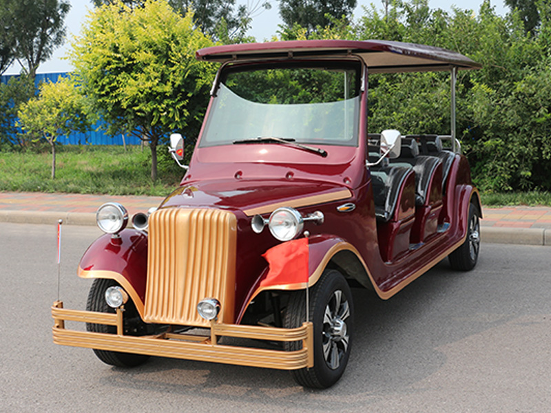 8座电动老爷车酒红色Y8-A