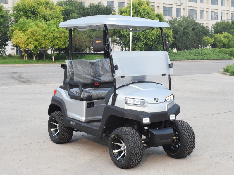 2座高尔高球车银色加高