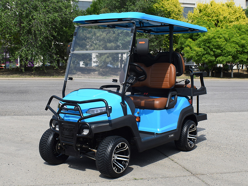 4座高尔夫球车客货两用红天蓝色