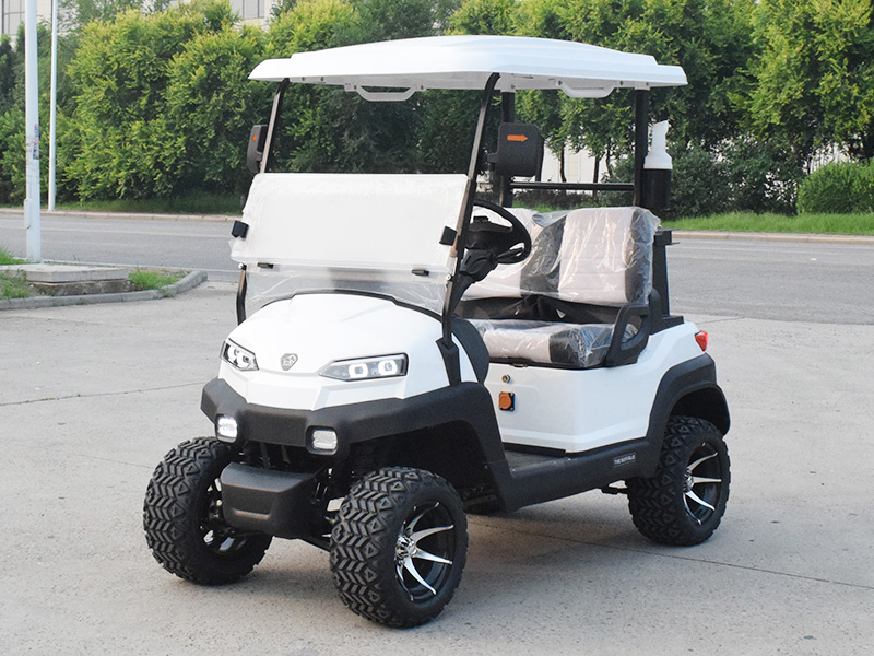2座高尔夫球车白色加高