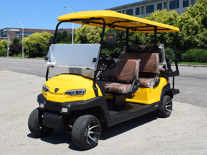 6座高尔夫球车客货两用黄色