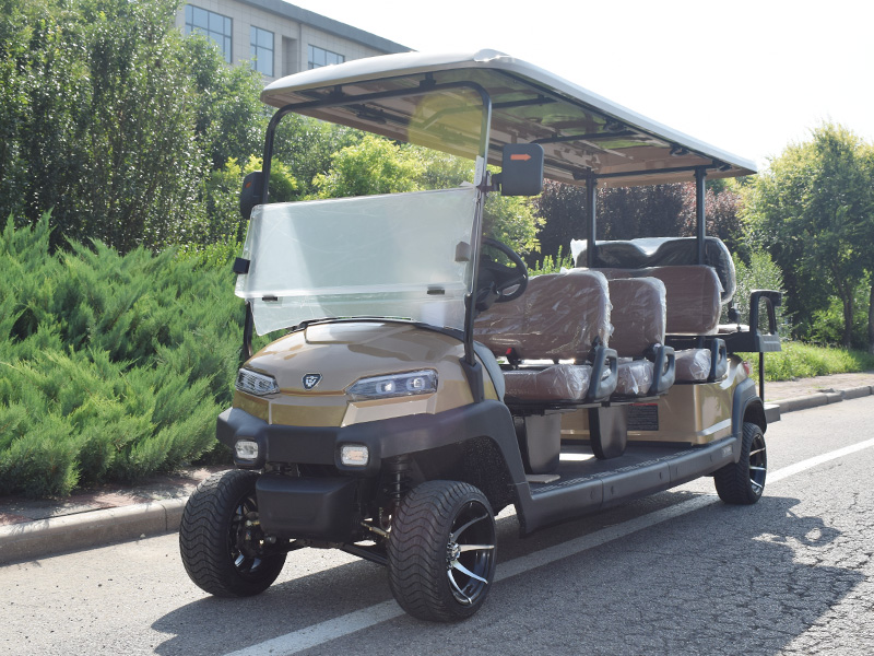 8座高尔夫球车客货两用金色
