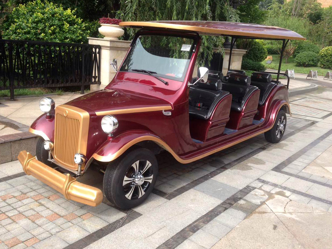 8座电动老爷车酒红色Y8-C