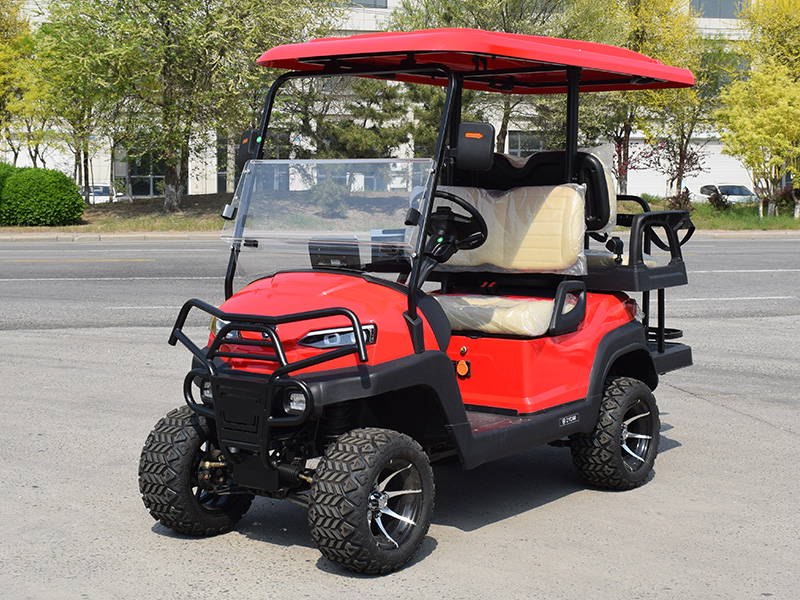 4座高尔夫球车客货两用红色