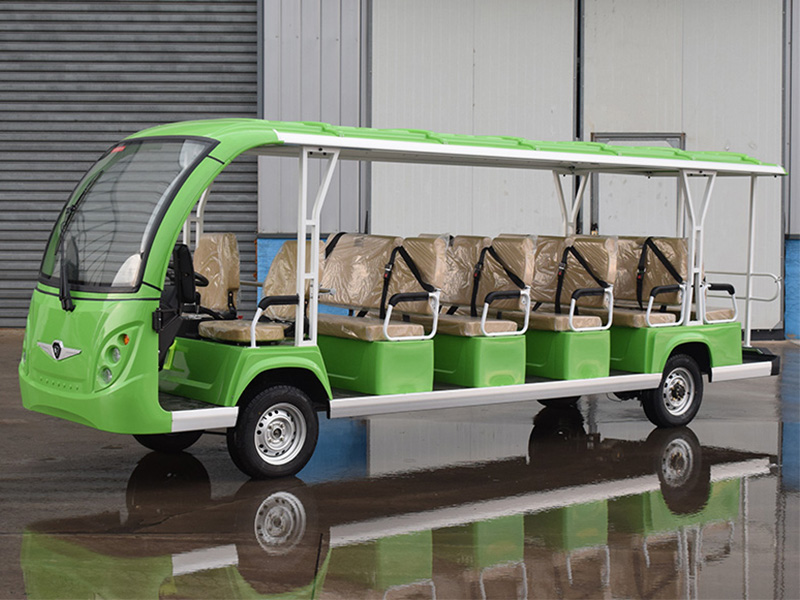 17座电动观光车绿色