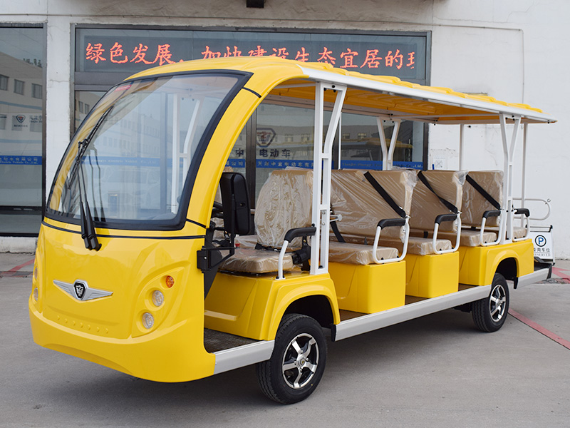 14座电动观光车黄色