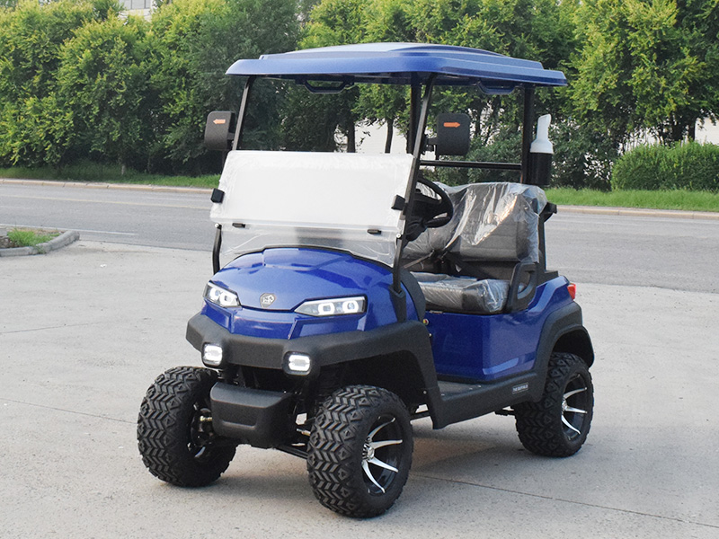 2座高尔夫球车蓝色加高