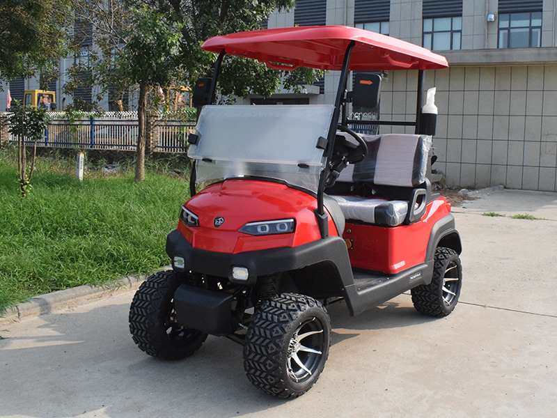 2座高尔夫球车红色加高